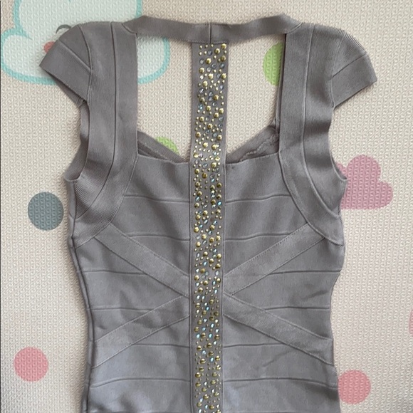 Bebe Bandage Zip Front Dress XS - Picture 7 of 8